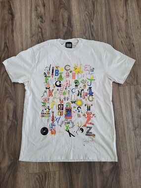 Teddy Fresh White Short-Sleeve Alphabet Graphic Tee Brian Collaboration